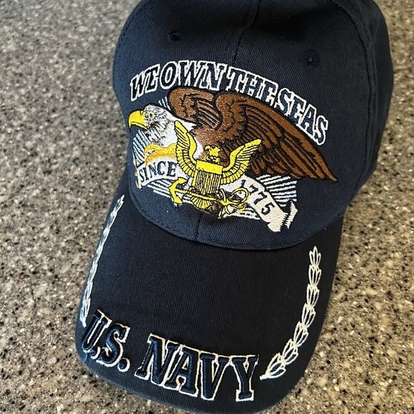 U.S. Navy We Own The Seas Vintage Adjustable Hat Embroidered Cap - Picture 2 of 8